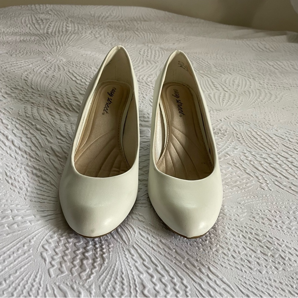 Easy Street White Heels